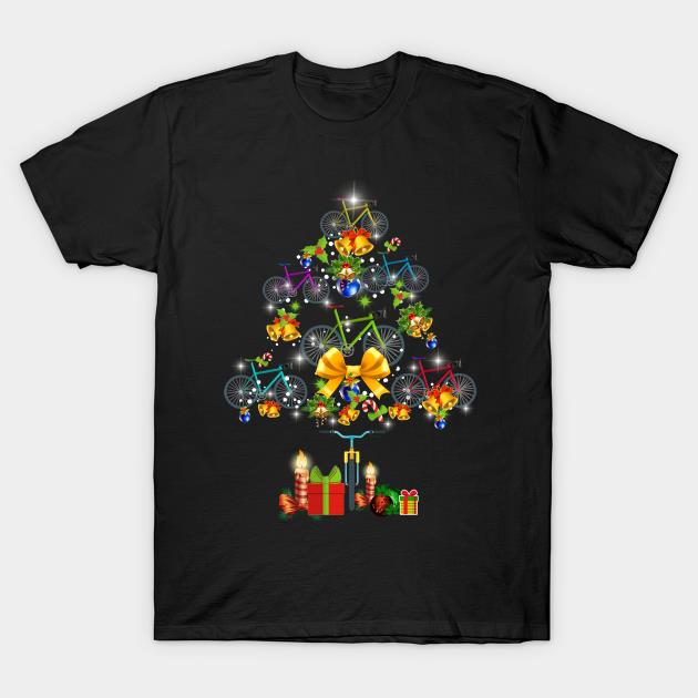 Christmas Bicycle Christmas Tree X-mas T-shirt