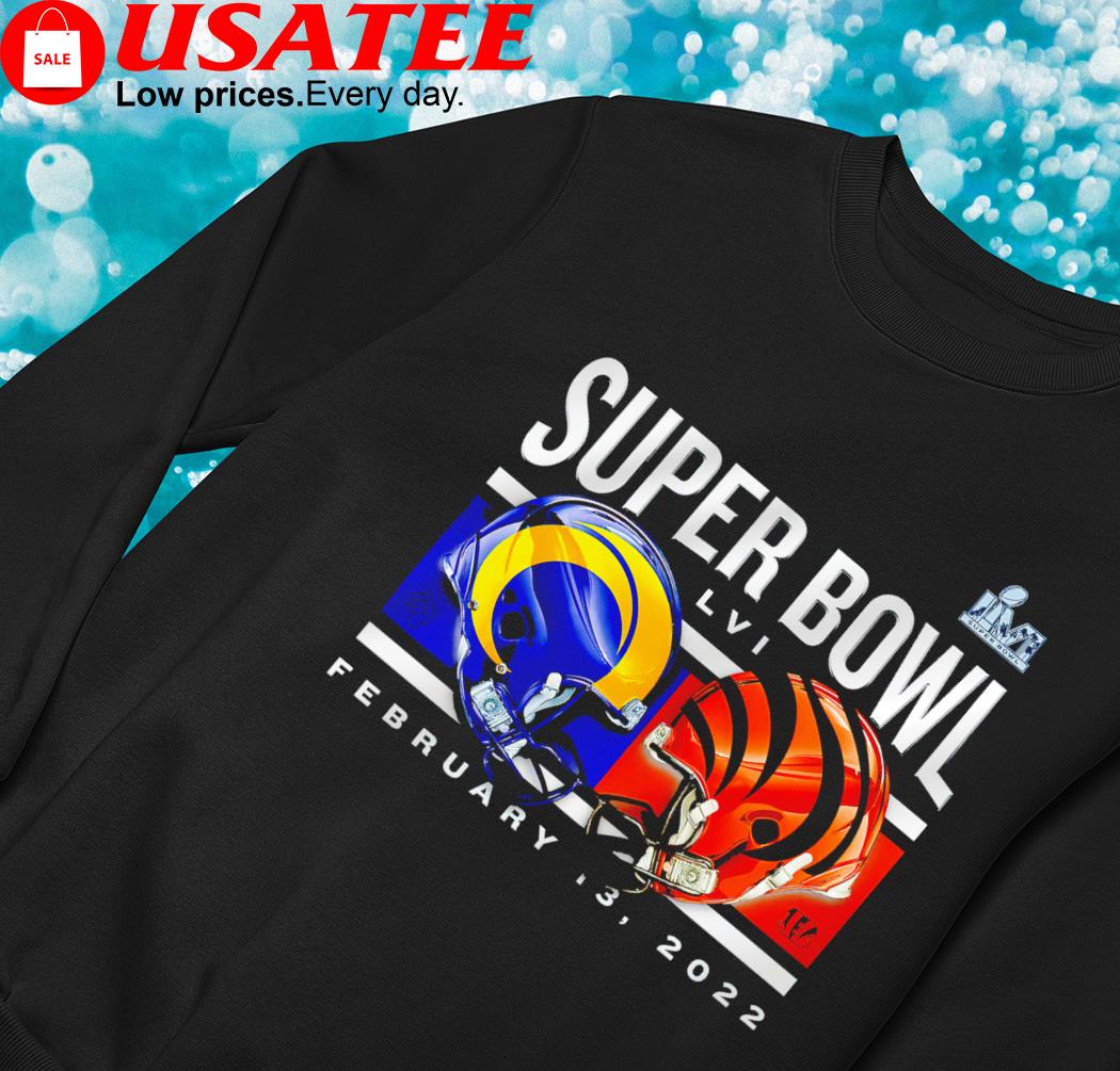 Cincinnati Bengals vs Los Angeles Rams Super Bowl LVI Dueling Helmets shirt,  hoodie, sweater, long sleeve and tank top