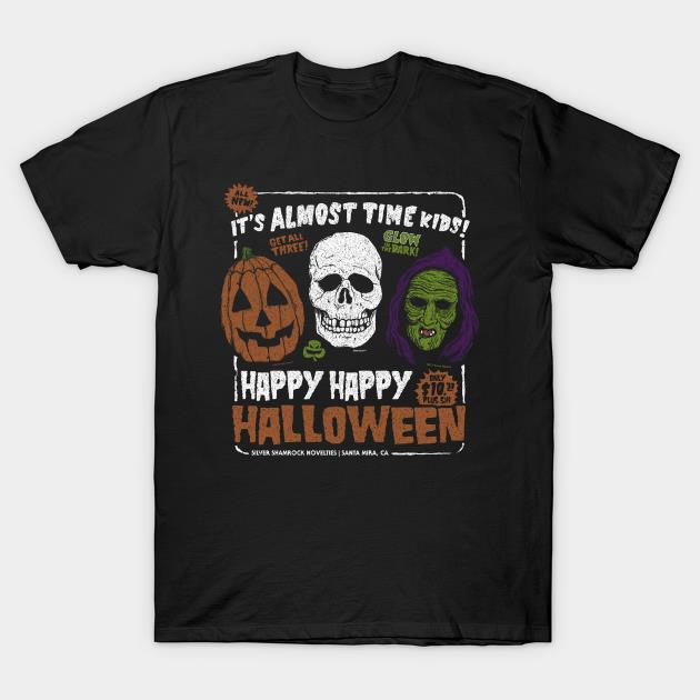 Halloween it's almost time kids get all three glow in the dark T-shirt