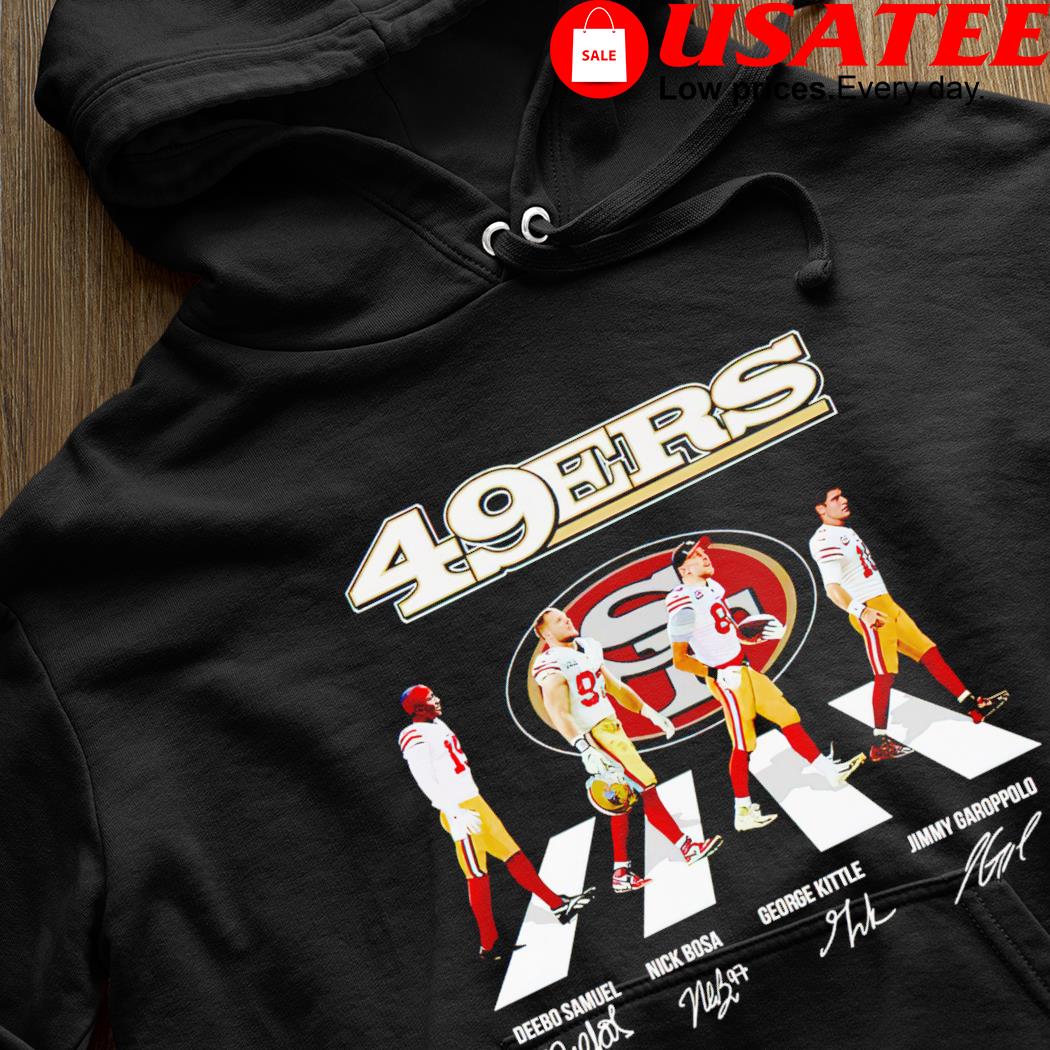 San Francisco 49ers Jimmy Garoppolo George Kittle Signatures shirt, hoodie,  sweater, long sleeve and tank top