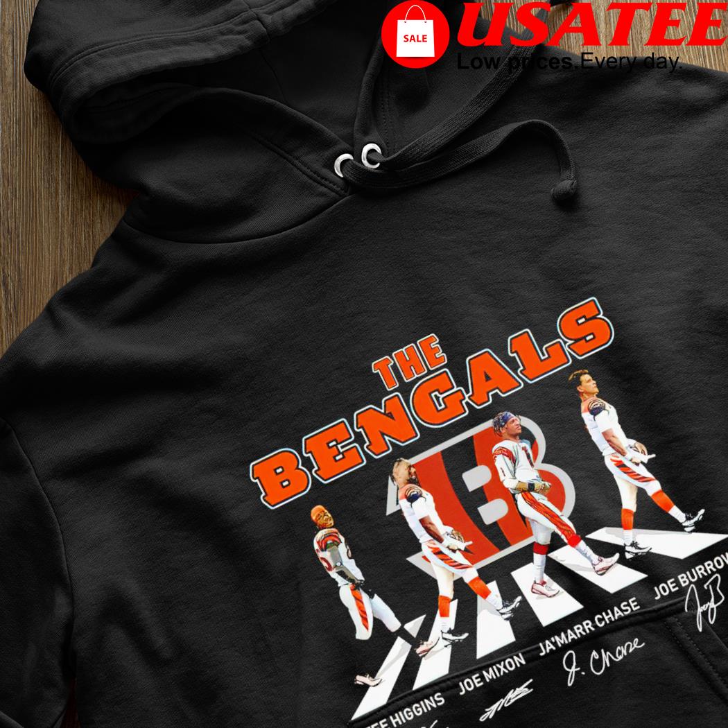 The Bengals Tee Higgins Joe Mixon Ja'marr Chase Joe Burrow Abbey Road  Signatures Shirt, hoodie, sweater, long sleeve and tank top