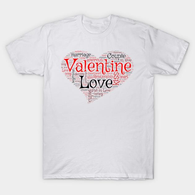 Valentine Love Marriage couple heart T-shirt