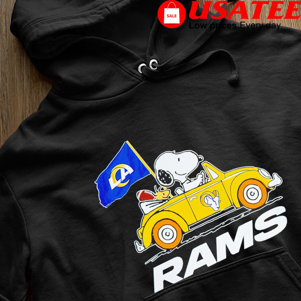 Snoopy and Woodstock driving car Los Angeles Rams Super Bowl LVI Champions  shirt, hoodie, sweater, long sleeve and tank top