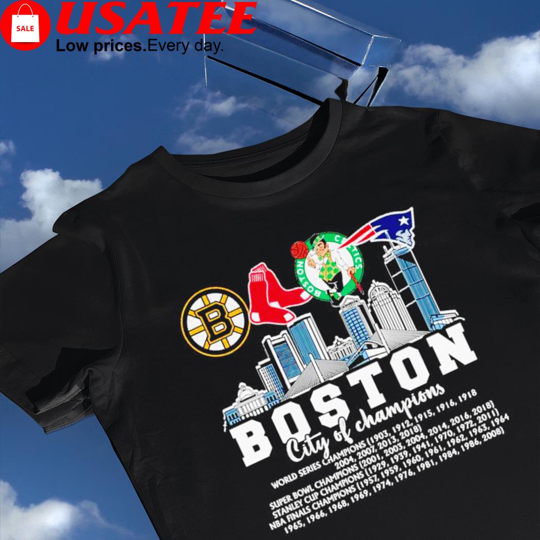 Boston city of champions Bruins Patriots Red Sox Celtics logo shirt, hoodie,  sweater and v-neck t-shirt