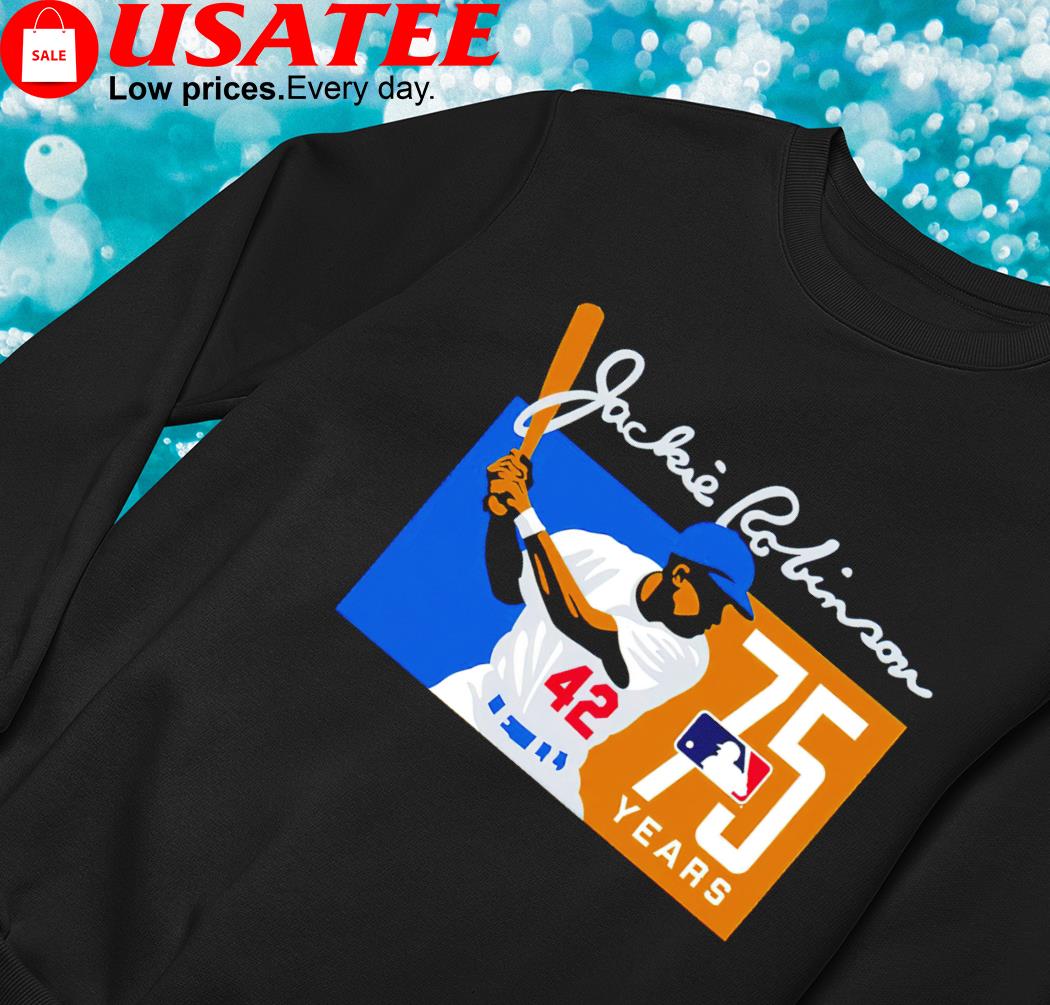 Jackie Robinson 75 years anniversary MLB logo shirt, hoodie, sweater, long  sleeve and tank top