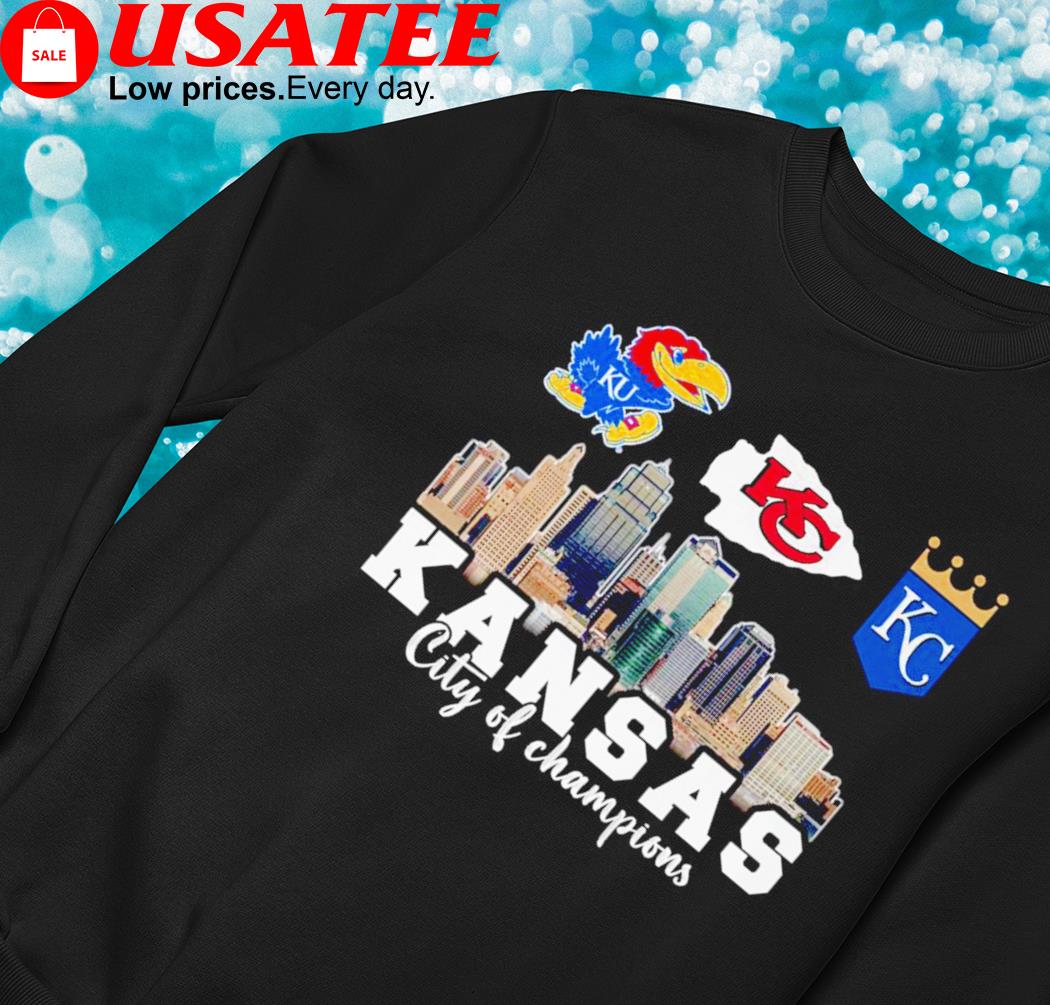 Nice kansas Kansas Jayhawks Kansas City Chiefs and Kansas City Royals shirt,  hoodie, sweater, long sleeve and tank top