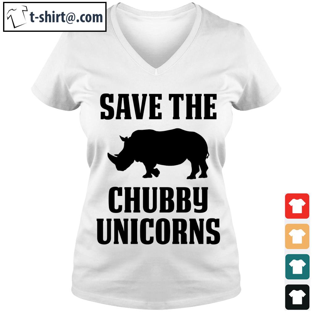 Save the Chubby Unicorns s v-neck-t-shirt