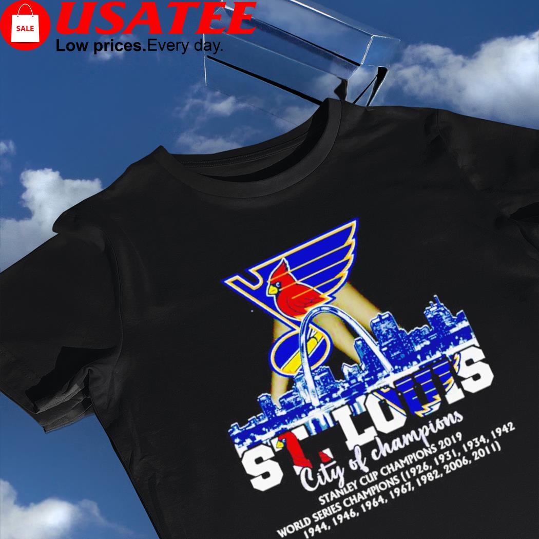 St louis city of champions cardinals and blues shirt, hoodie