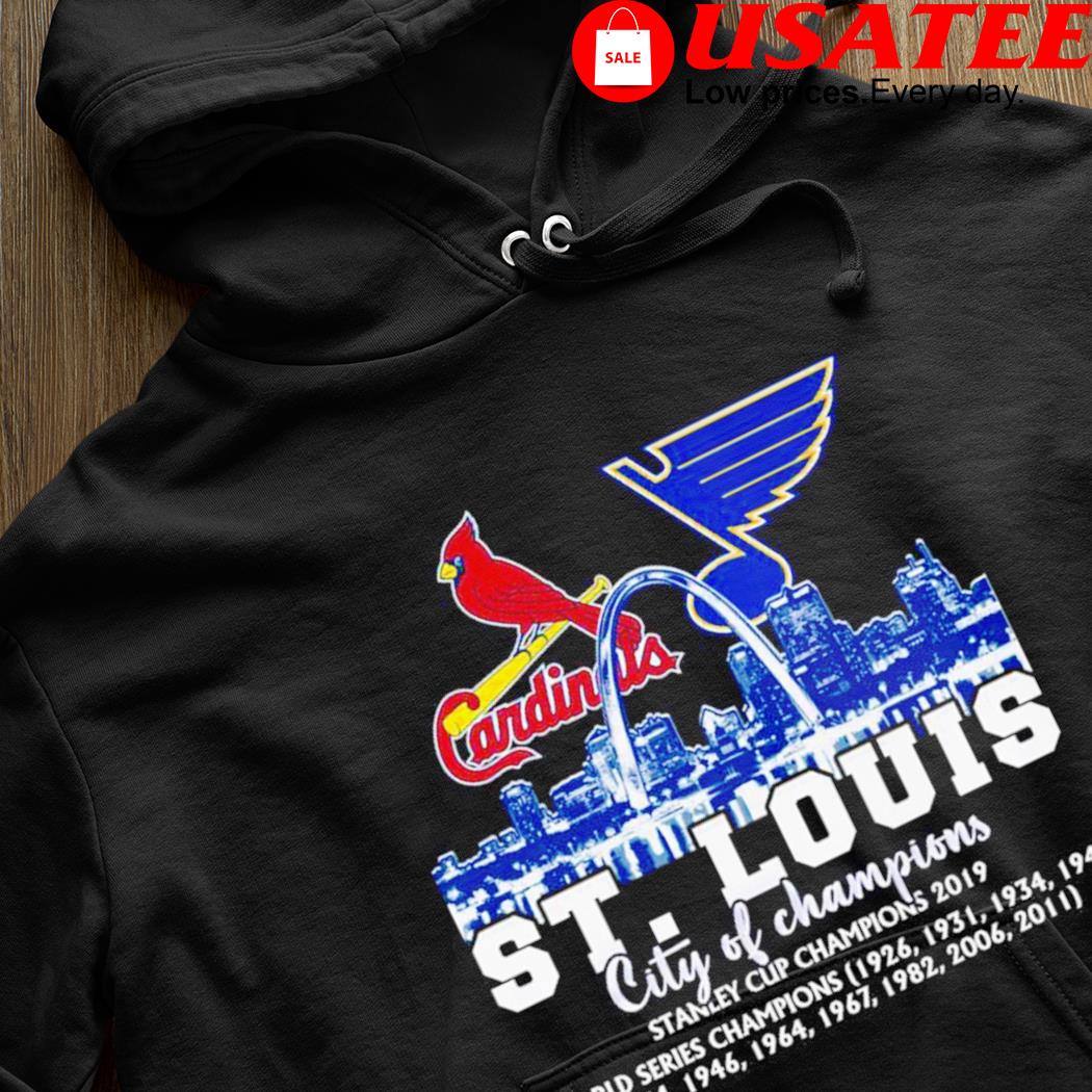 St. Louis Cardinals and St. Louis Blues St. Louis City of Champions 2022  shirt, hoodie, sweater, long sleeve and tank top