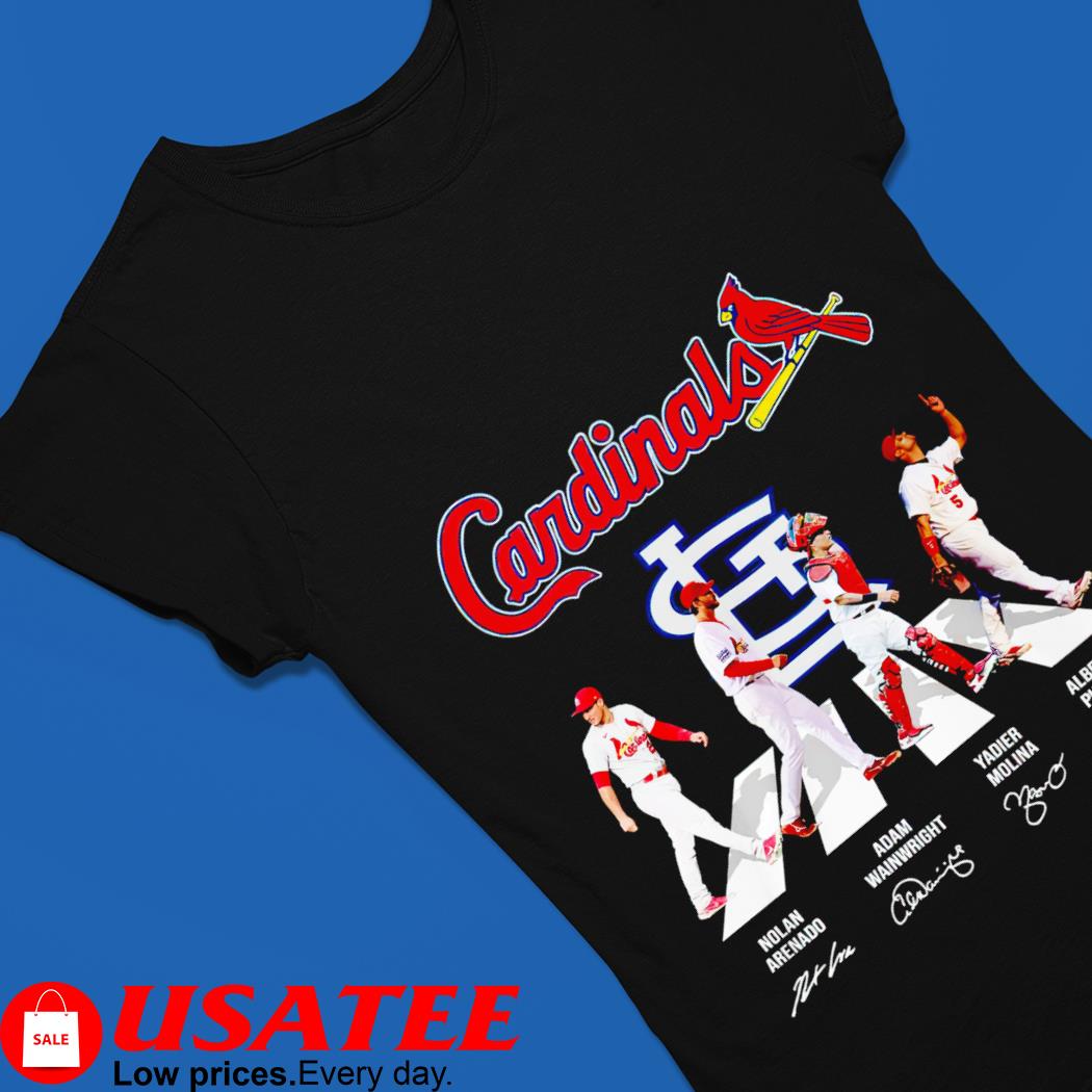 St. Louis Cardinals Nolan Arenado Adam Wainwright Yadier Molina And Albert  Pujols Abbey Road 202 Farewell Tour Signatures Classic T-Shirt - REVER LAVIE
