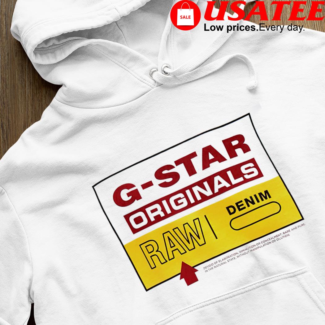 g star originals raw denim hoodie