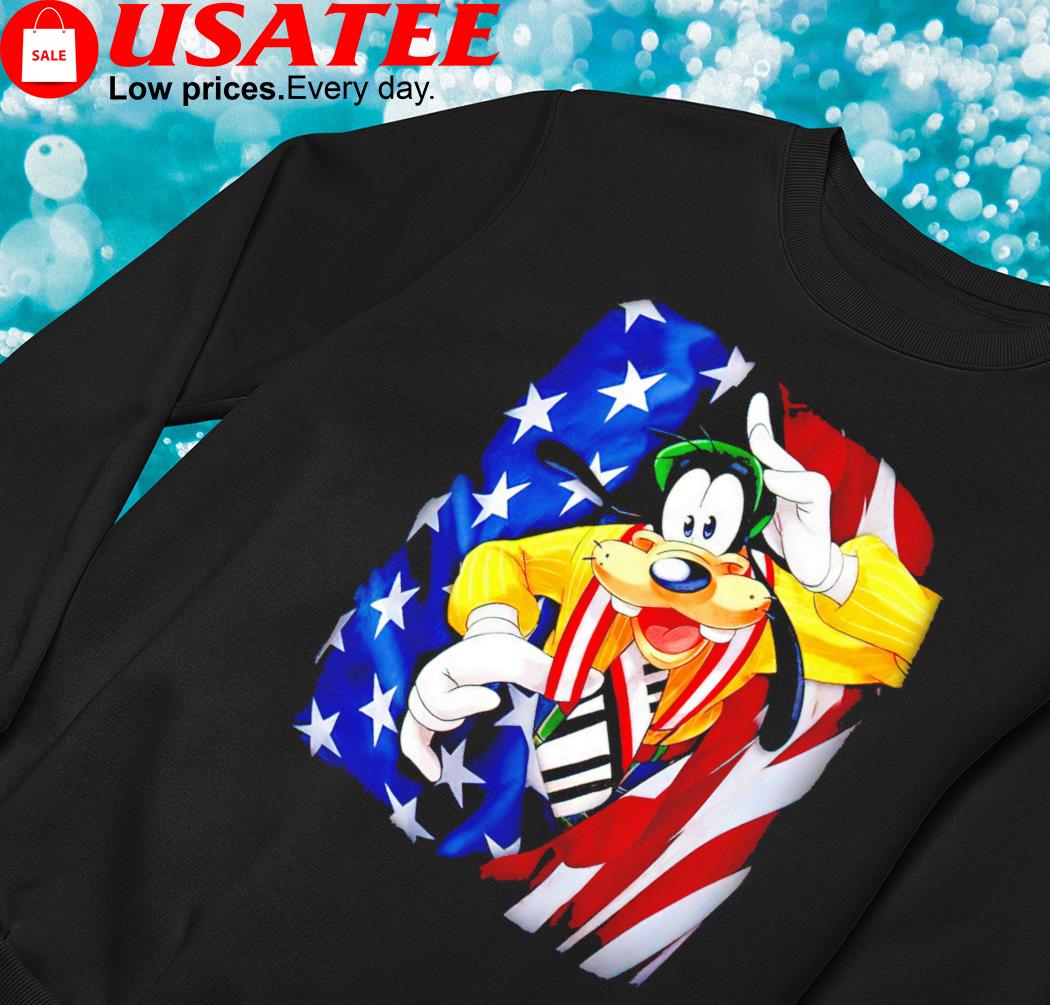 Goofy Dog American flag 4th Of July colorful Disney graphic Cartoon shirt,  hoodie, sweater, long sleeve and tank top