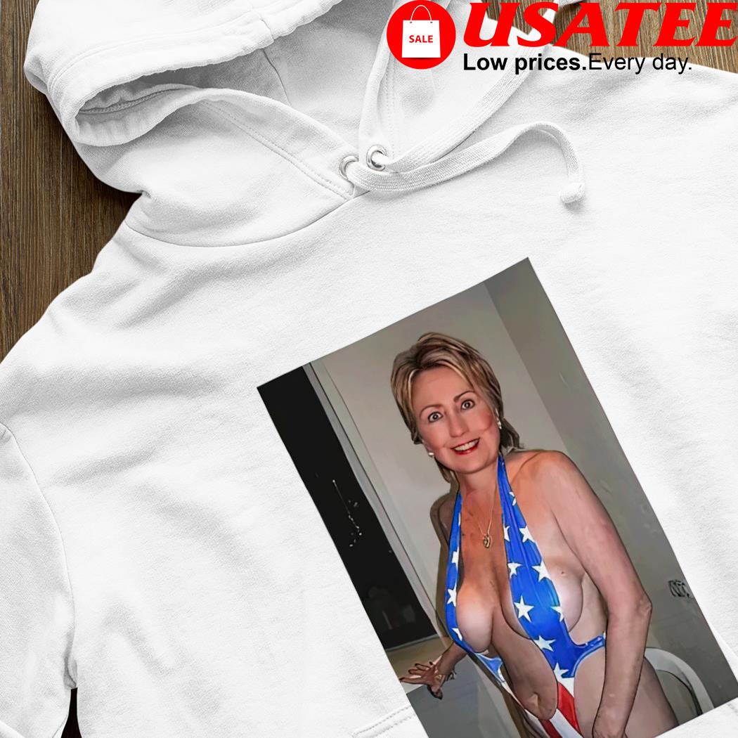 America flag bikini swimsuit Hillary Clinton funny photo shirt