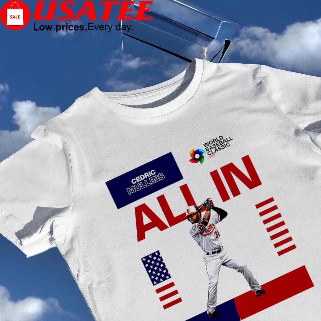 Cedric Mullins 31 Baltimore Orioles baseball player action pose outline  gift shirt