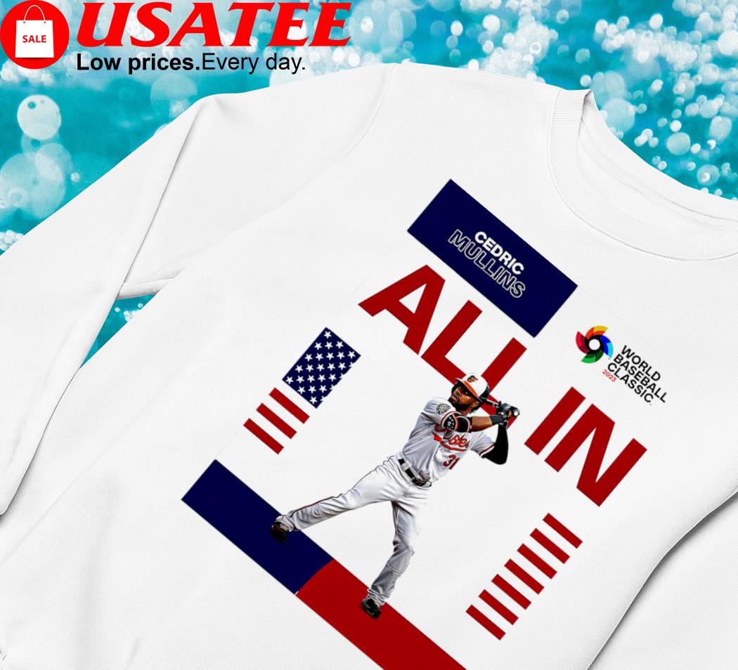 Cedric Mullins Men's Cotton T-Shirt - White - Baltimore | 500 Level Major League Baseball Players Association (MLBPA)