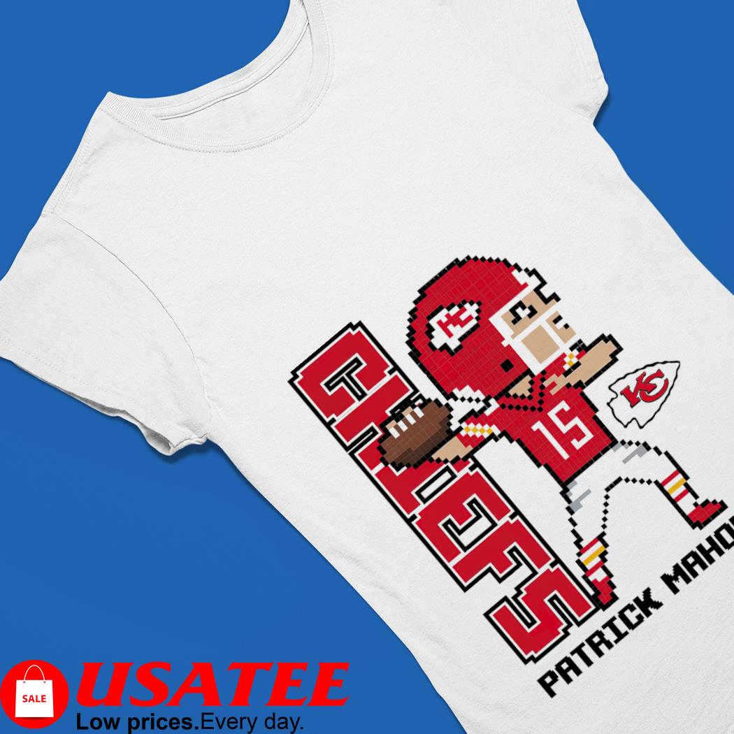 Patrick Mahomes KANSAS CITY CHIEFS WATER COLOR PIXEL ART 10 Kids T-Shirt