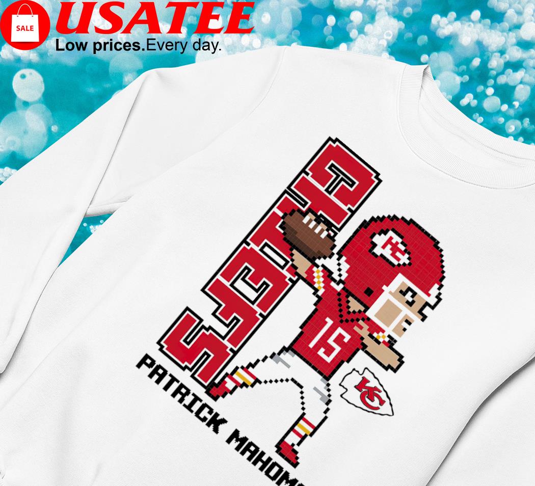 Patrick Mahomes KANSAS CITY CHIEFS APPAREL T SHIRT PIXEL ART 2 T