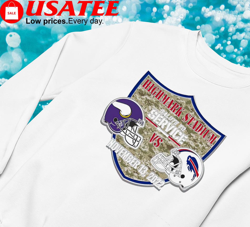 Minnesota Vikings vs Buffalo Bills Highmark Stadium salute to service 2022  shirt