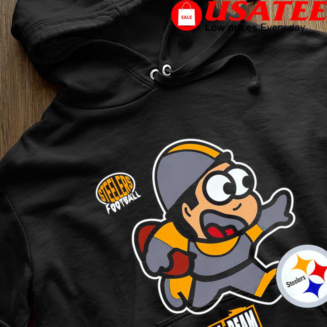 NFL Team Apparel Toddler Pittsburgh Steelers Poki Player T-Shirt - Black - 4T (4 Toddler)