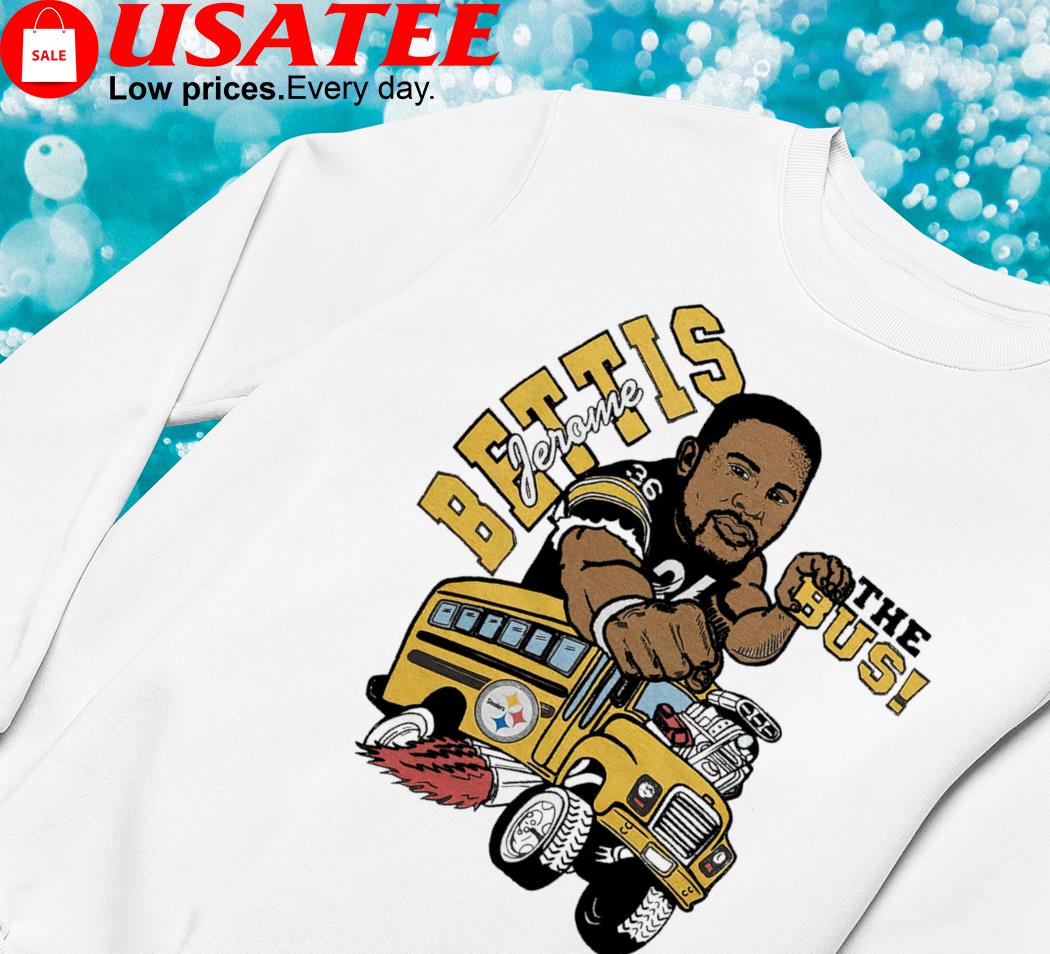 Vintage Pittsburgh Steelers Jerome Bettis Taking the Bus Home T-Shirt Sz M