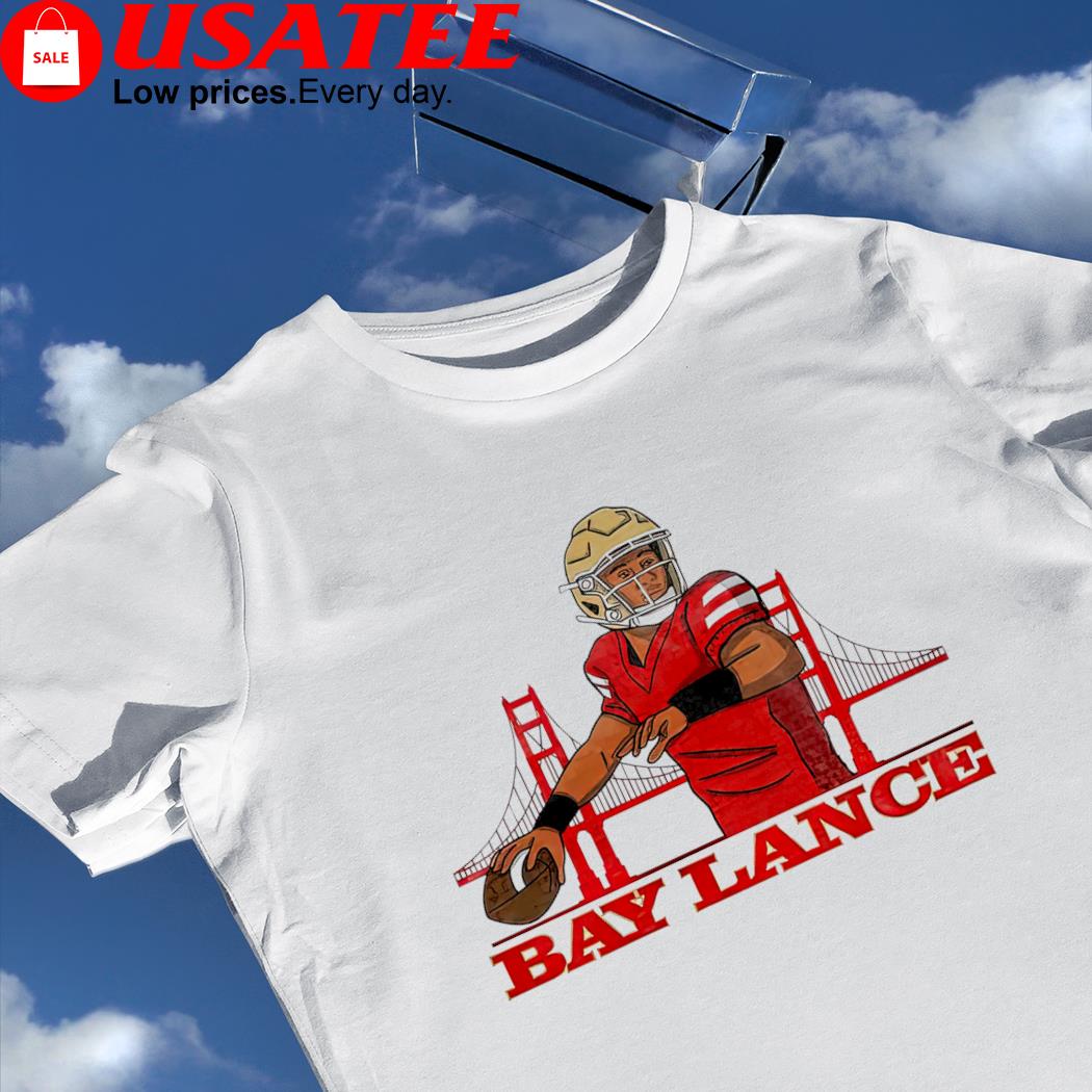 RED 49ers Trey Lance Pic T-shirt YOUTH XL 