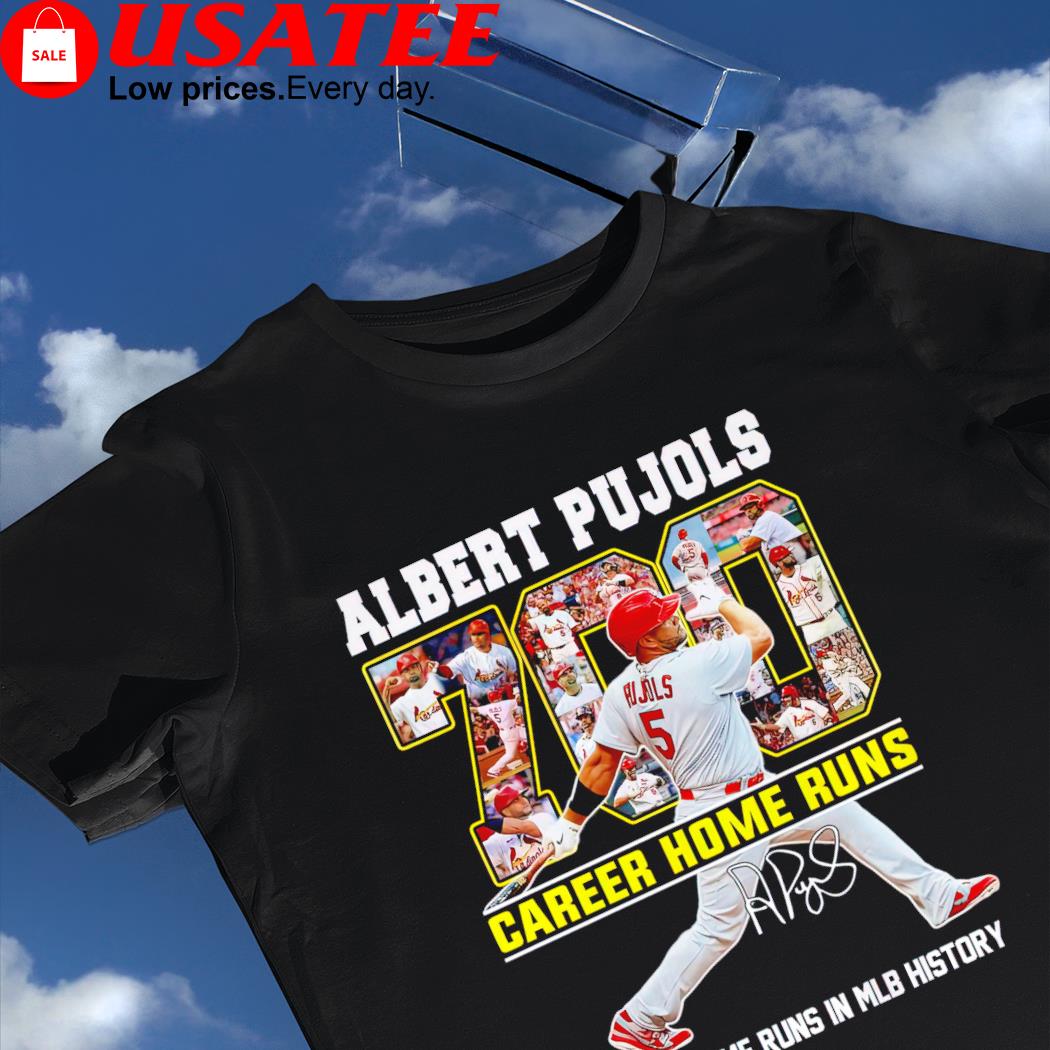 Albert Pujols 700 Career Home Runs signature 4th most home runs in MLB history shirt