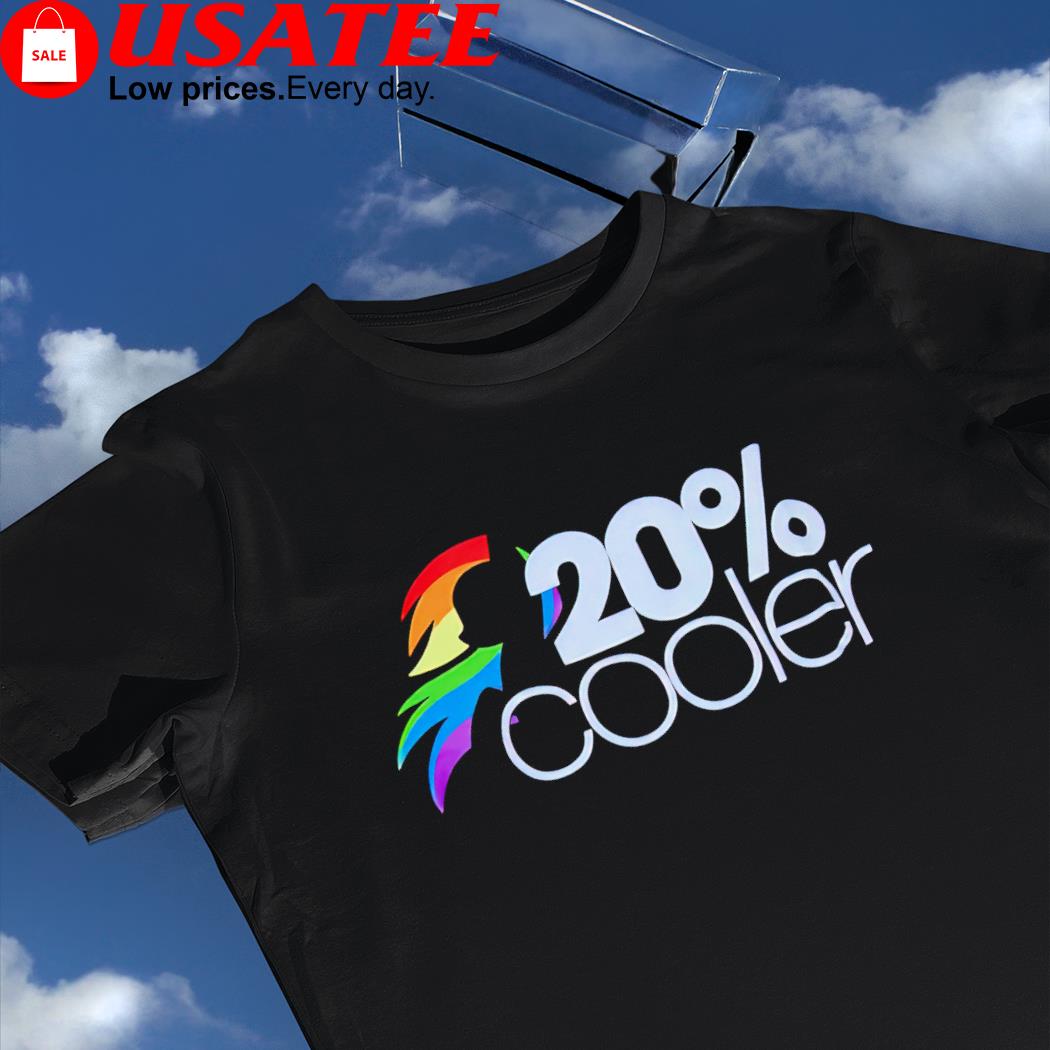Blitzy Pony Rainbow Dash 20 percent cooler logo shirt