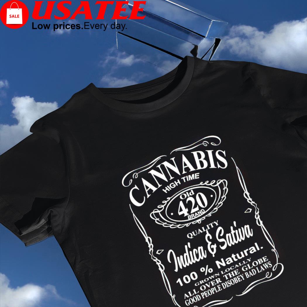 Cannabis Indica and Sativa logo shirt