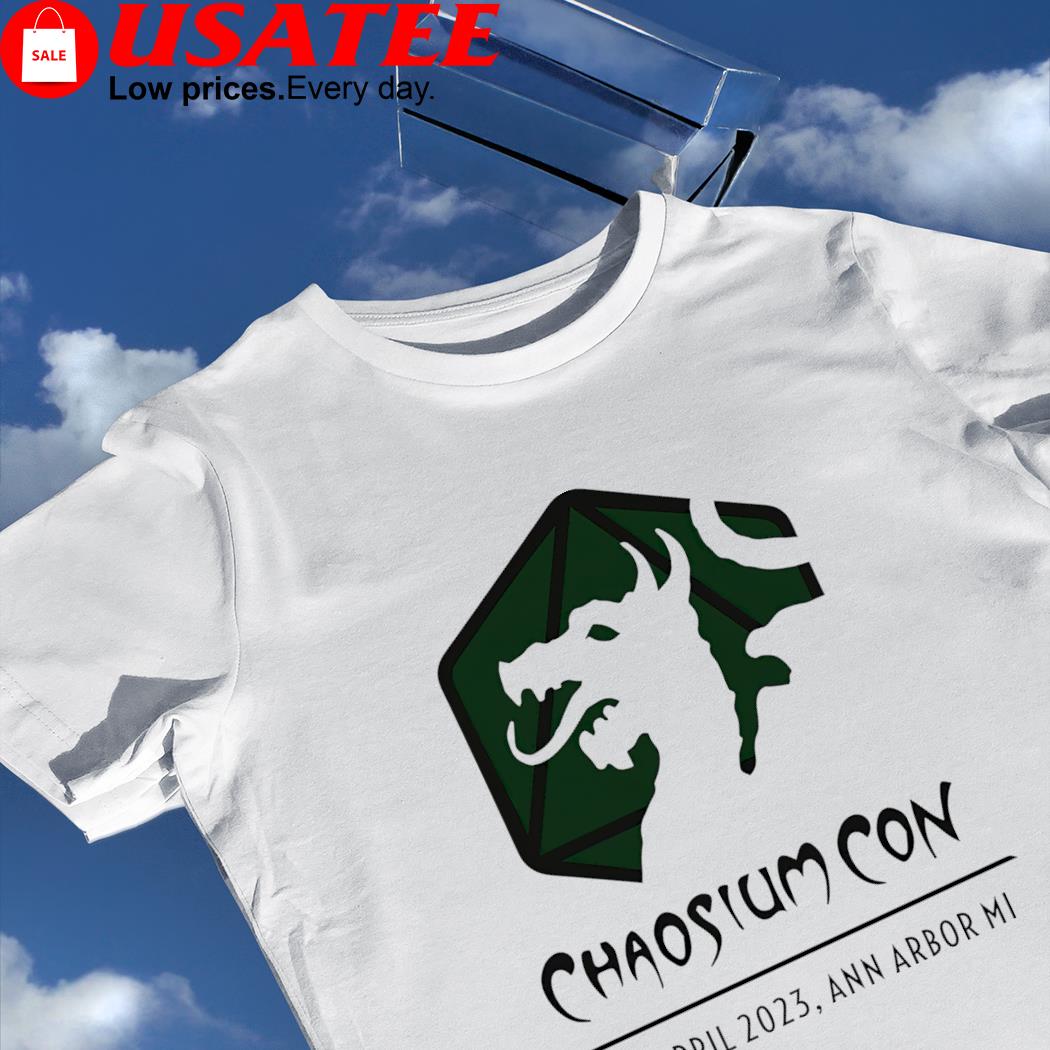 Chaosium Con 2023 Ann Arbor MI logo shirt