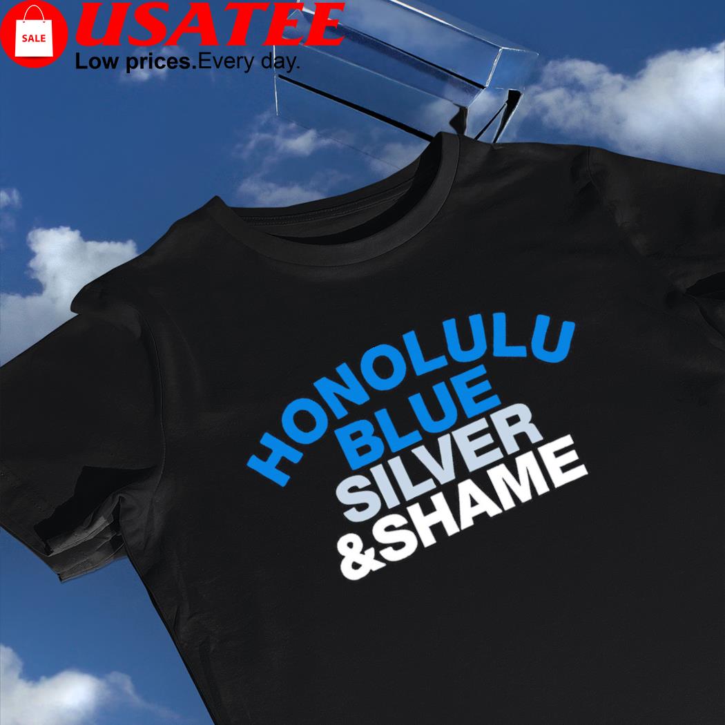 Detroit Shame Honolulu Blue Silver and Shame shirt