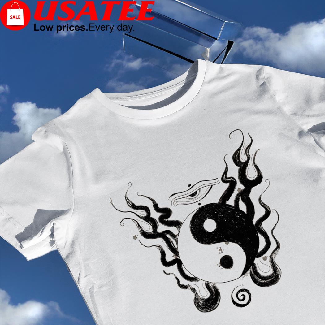 Flaming Yin Yang art shirt