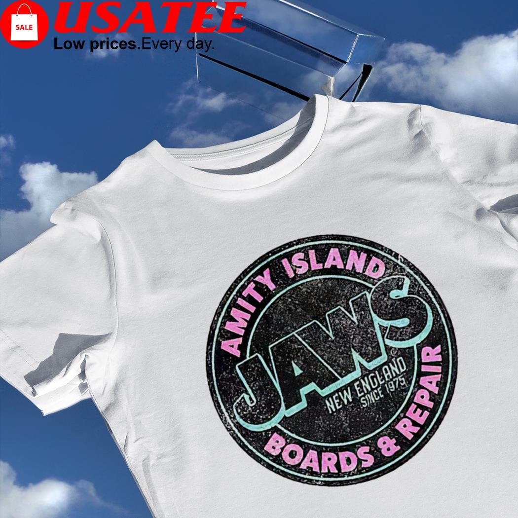 Jaws amity island boards and repair retro shirt