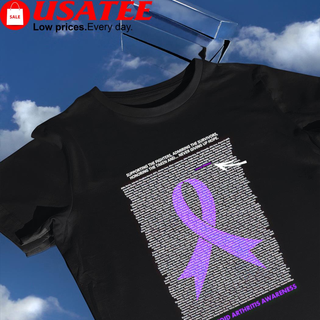 Supporting the fighters admiring the survivors Rheumatoid Arthritis awareness shirt