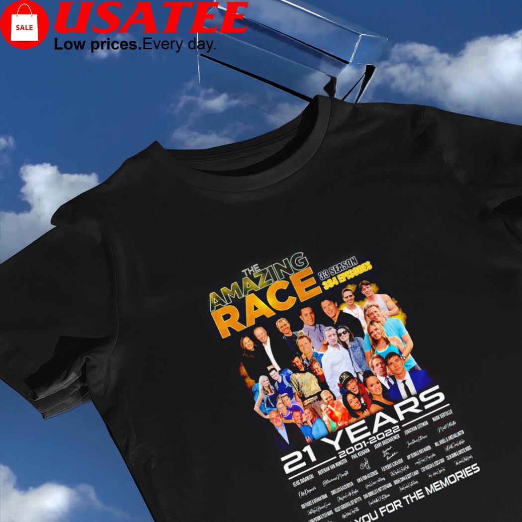 The Amazing Race 21 years 2001 2022 signatures movie shirt