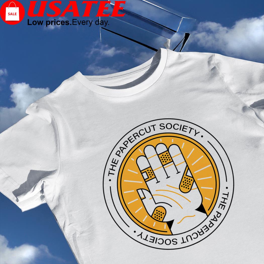 The Papercut Society hand logo shirt