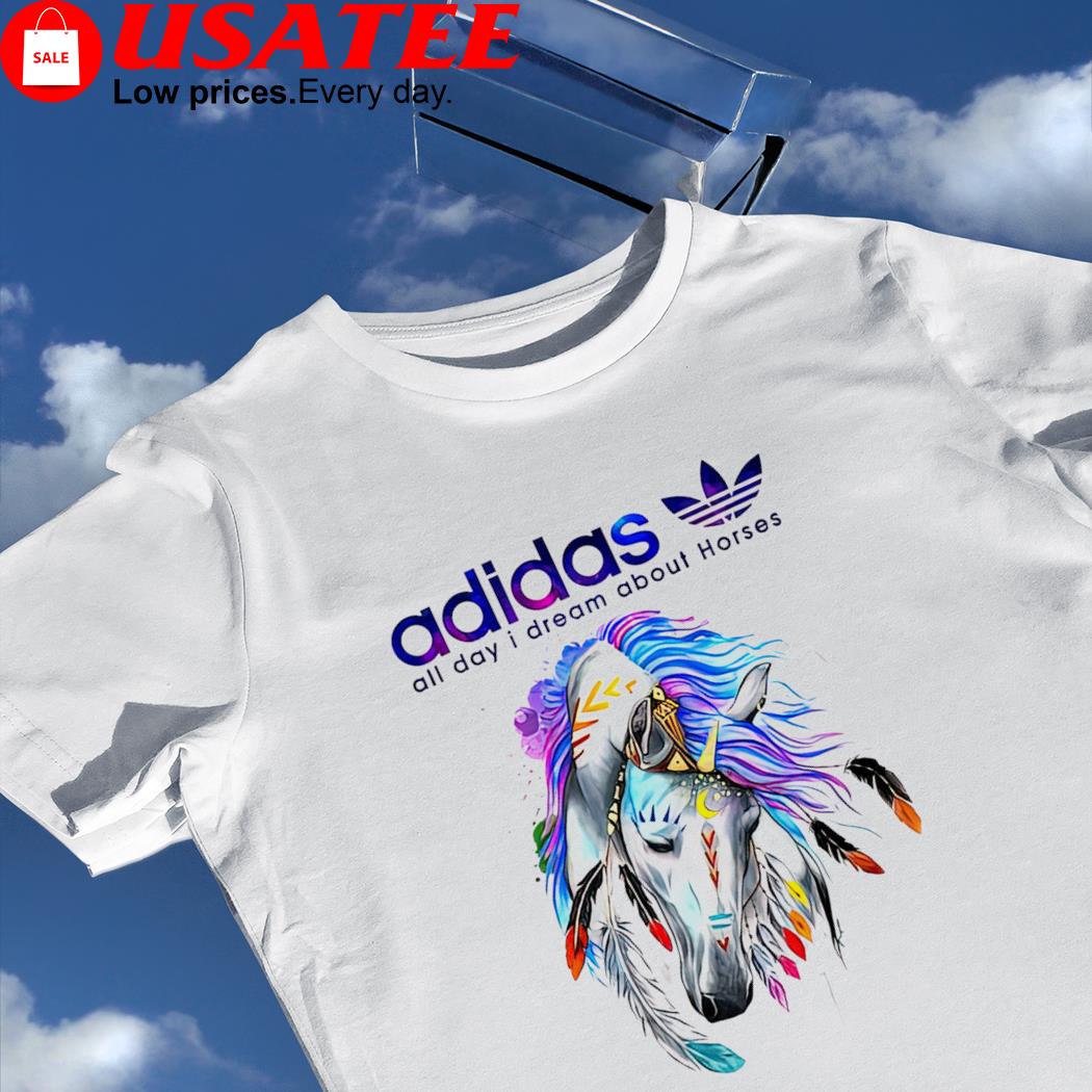Adidas all day I dream about horses logo shirt, sweater, long sleeve and tank top