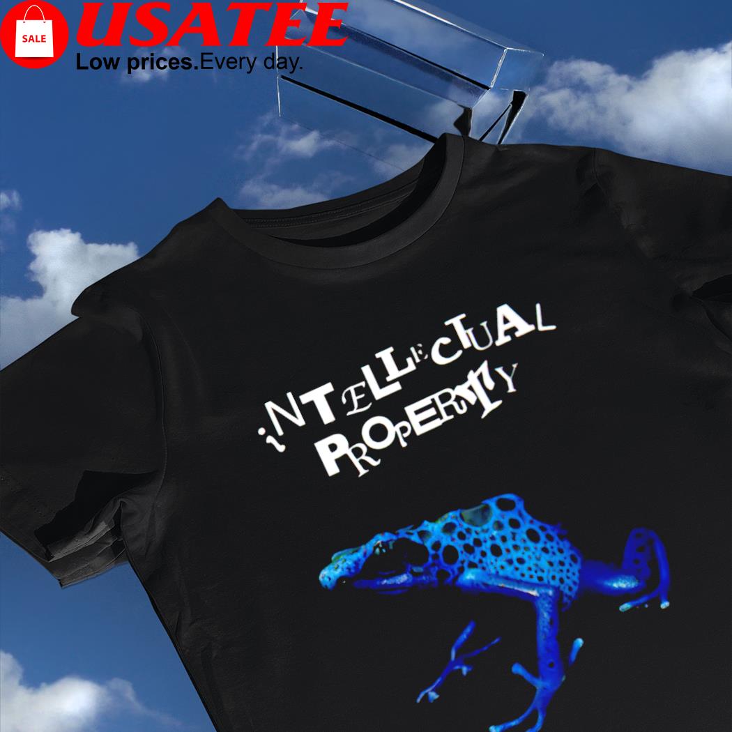 Blue frog intellectual property art shirt