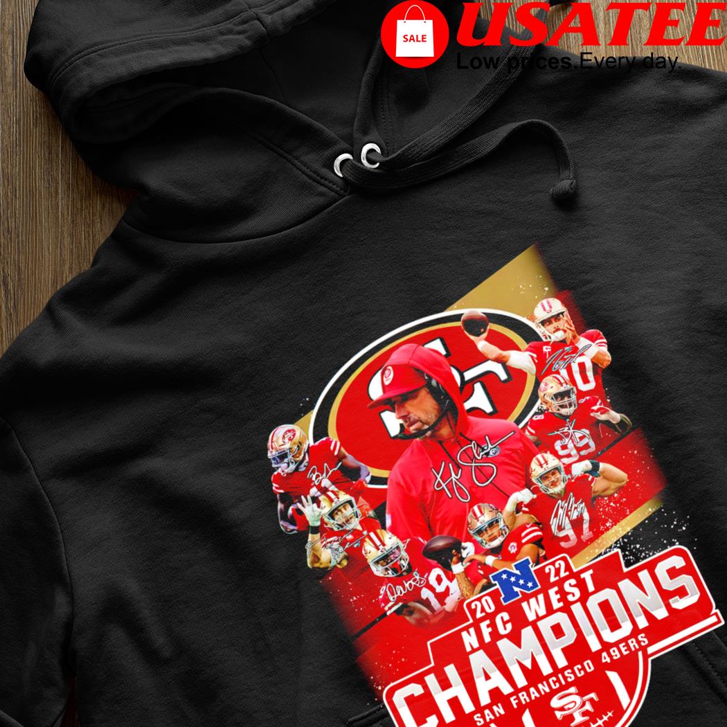 2022 NFC west Champions San Francisco 49ers signatures shirt