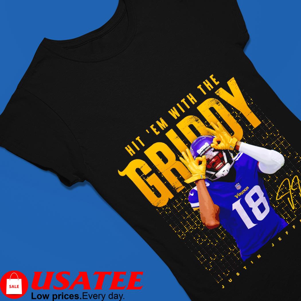 Justin Jefferson Griddy Shirt Womens Vikings Shirt Minnesota Vikings Gift -  Happy Place for Music Lovers