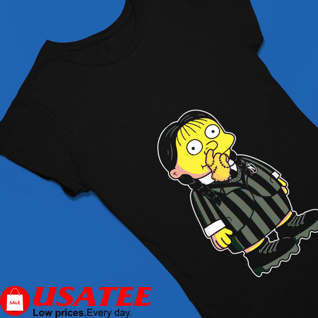 Wednesday Addams and Thing X The Simpsons hands free cartoon shirt, hoodie,  sweater, long sleeve and tank top