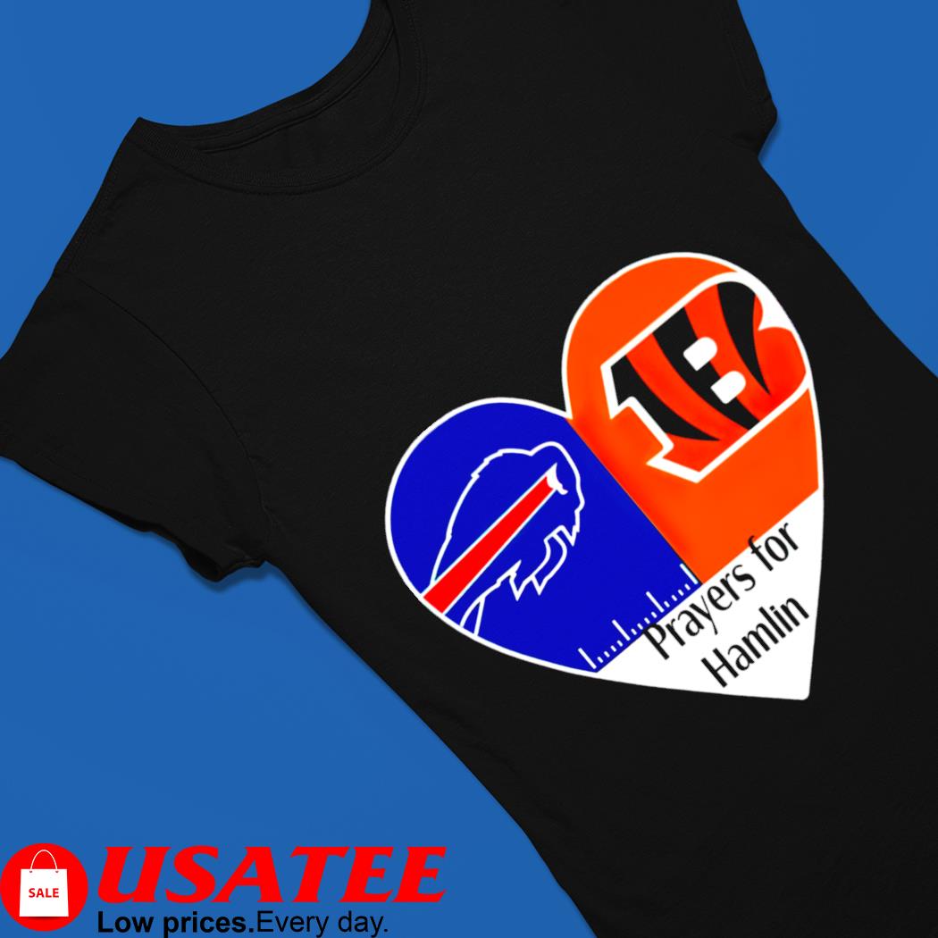 Buffalo Bills And Cincinnati Bengals Prayers For Hamlin Unisex T-Shirt -  REVER LAVIE