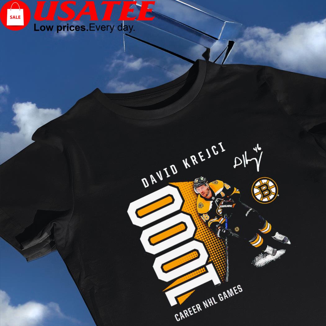 David Krejci Boston Bruins 1000 Career NHL Games signature shirt