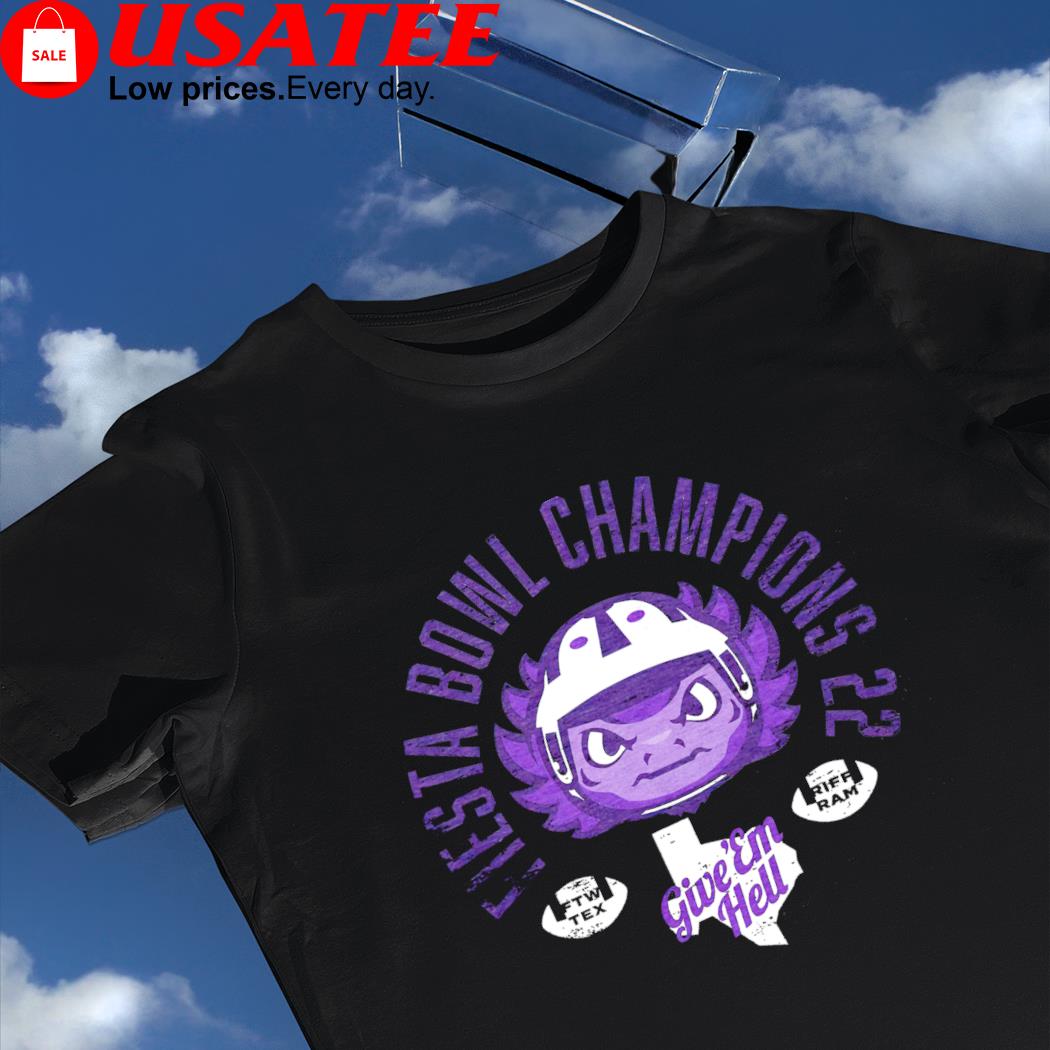 TCU Horned Frogs Fiesta Bowl Champions 2022 Give 'em hell mascot shirt