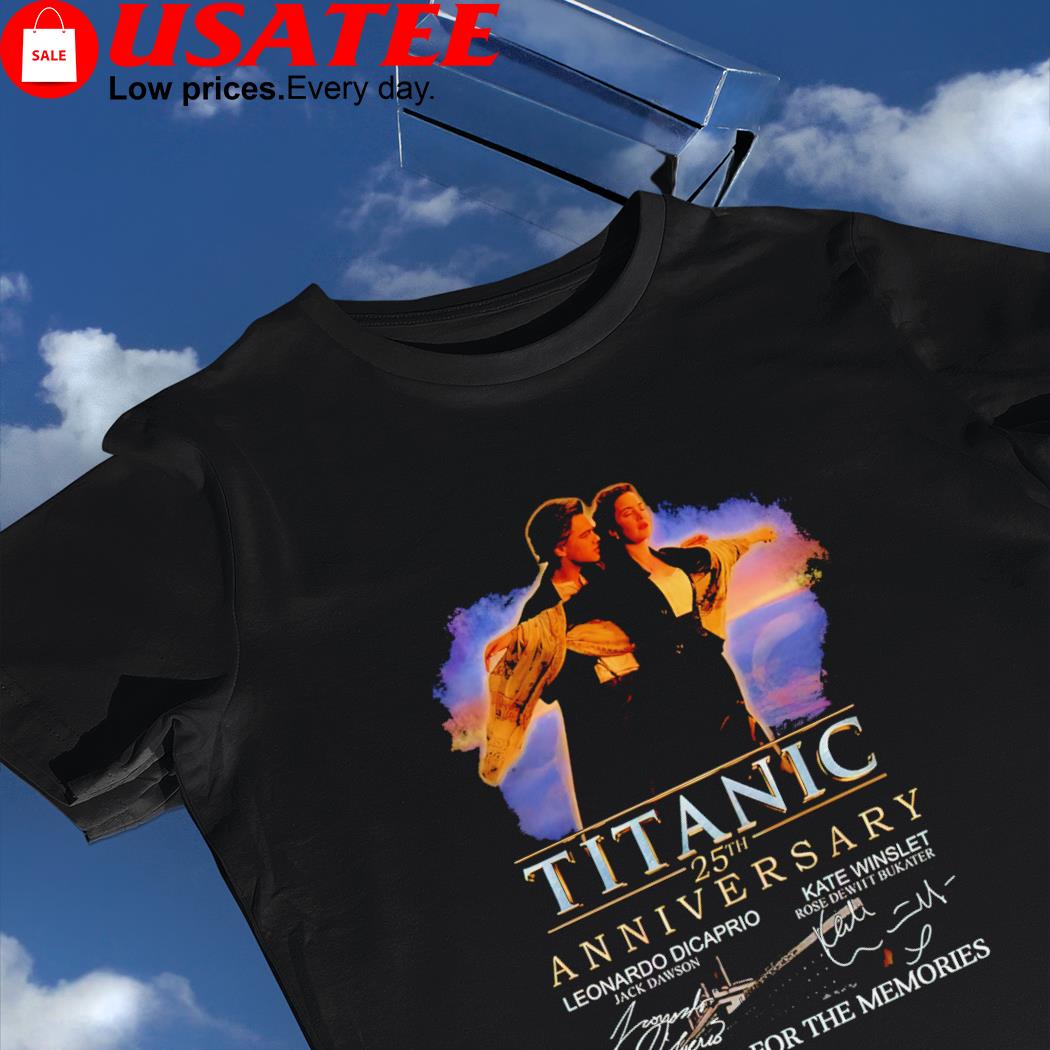 Titanic 25th Anniversary thank you for the memories movie 2023 signature  shirt, hoodie, sweater, long sleeve and tank top