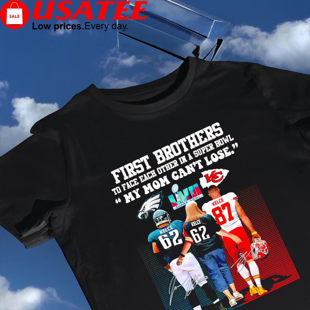 Kansas City Chiefs vs Philadelphia Eagles first brothers to face each other  in a super bowl signatures shirt, hoodie, sweater, long sleeve and tank top