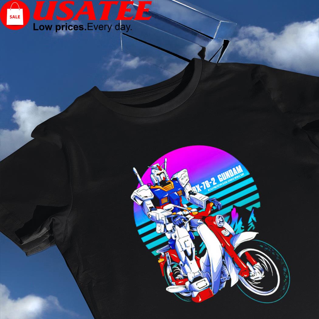 Gundam riding motorbike first rider shirt