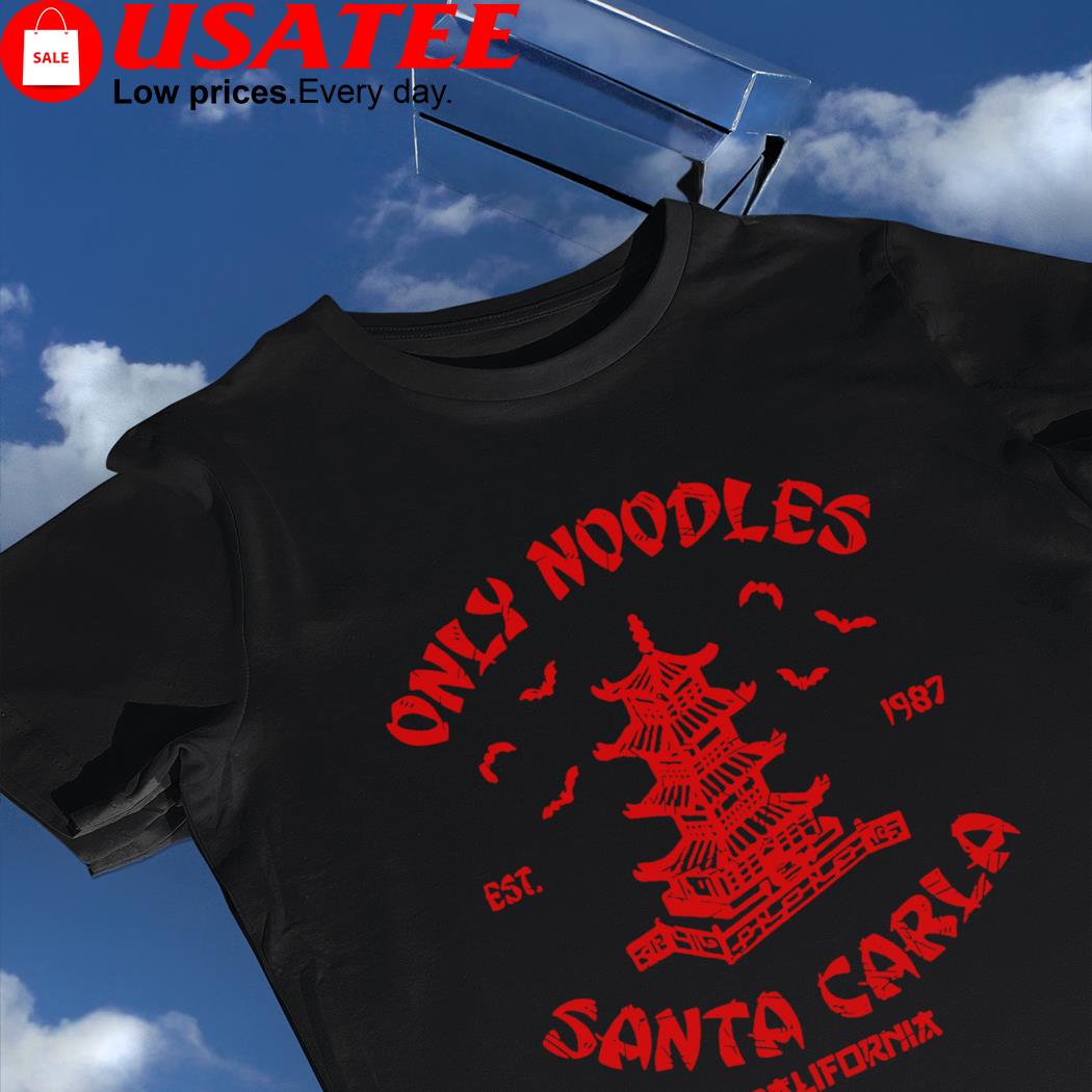 Lost Boys Only Noodles Santa Carla California logo shirt