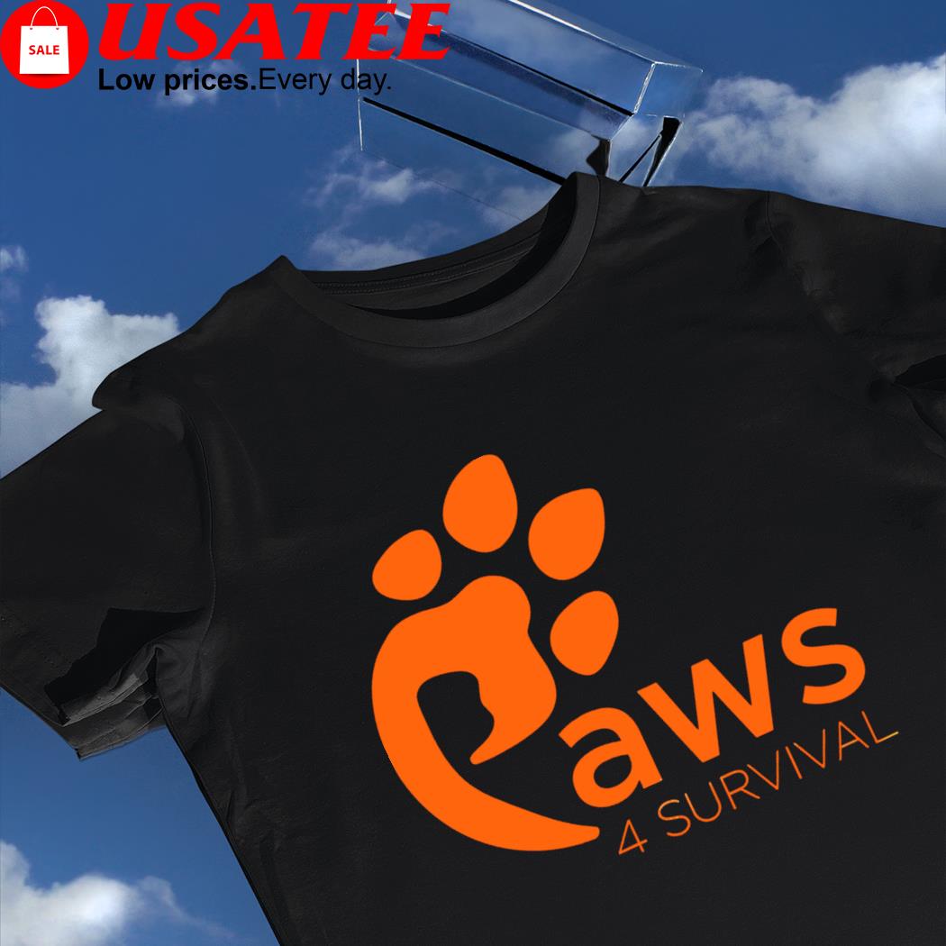Paws 4 survival logo shirt