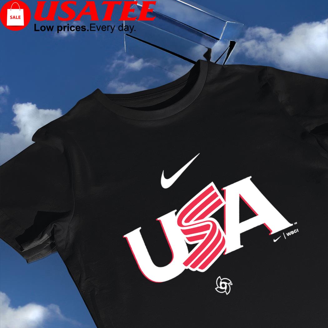 USA Baseball Nike 2023 World Baseball classic Wordmark logo shirt
