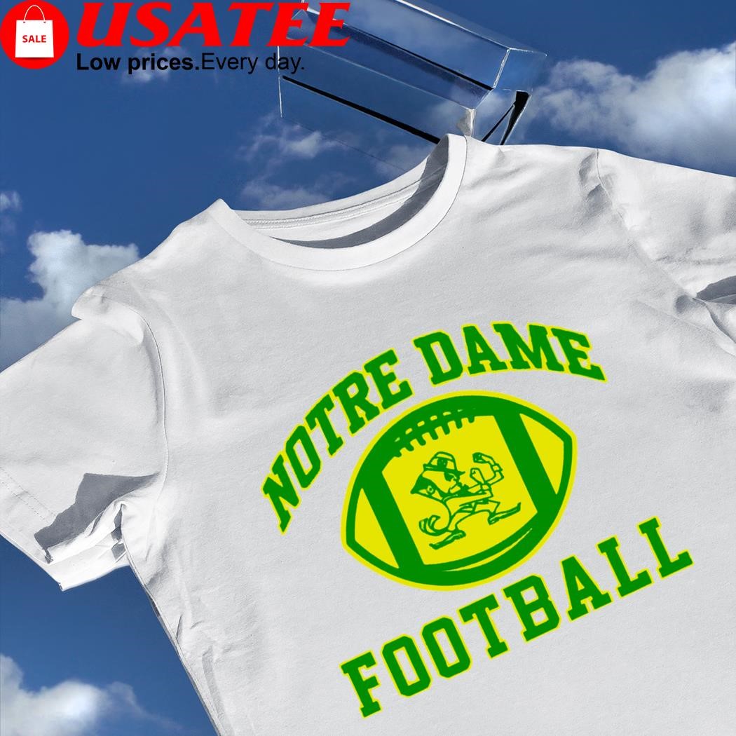 Coach Marcus Freeman wear Notre Dame Football logo shirt